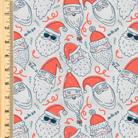 PREORDER Ho Ho Santa Faces Grey *Holiday*