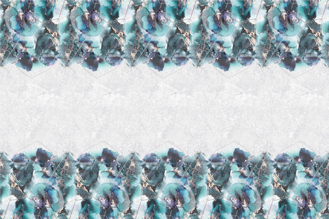 Ink Border Ocean Half Cotton French Terry