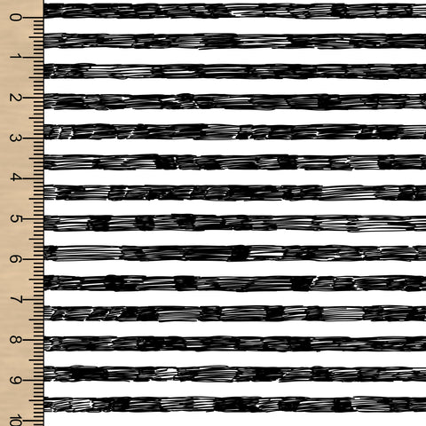 PREORDER Sketchy Stripe Black on White