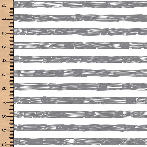 PREORDER Sketchy Stripe Grey on White