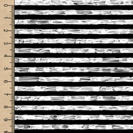 PREORDER Sketchy Stripe White on Black