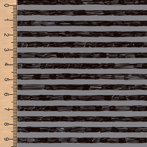 PREORDER Sketchy Stripe Black on Grey