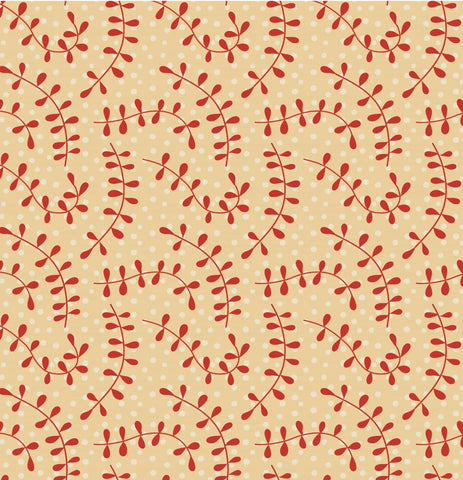 Woodland Beige Branches WF Woven Cotton