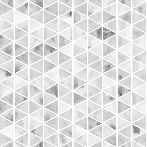 Remnant Watercolour Triangles Grey 12" Cotton Spandex