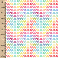 PREORDER Watercolour Rainbow Hearts Small Scale