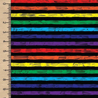 Sketchy Stripe Rainbow Cotton Spandex